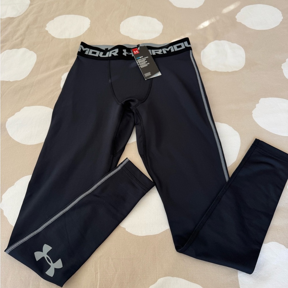Men’s Under Armour Gray and Black Compression Pants